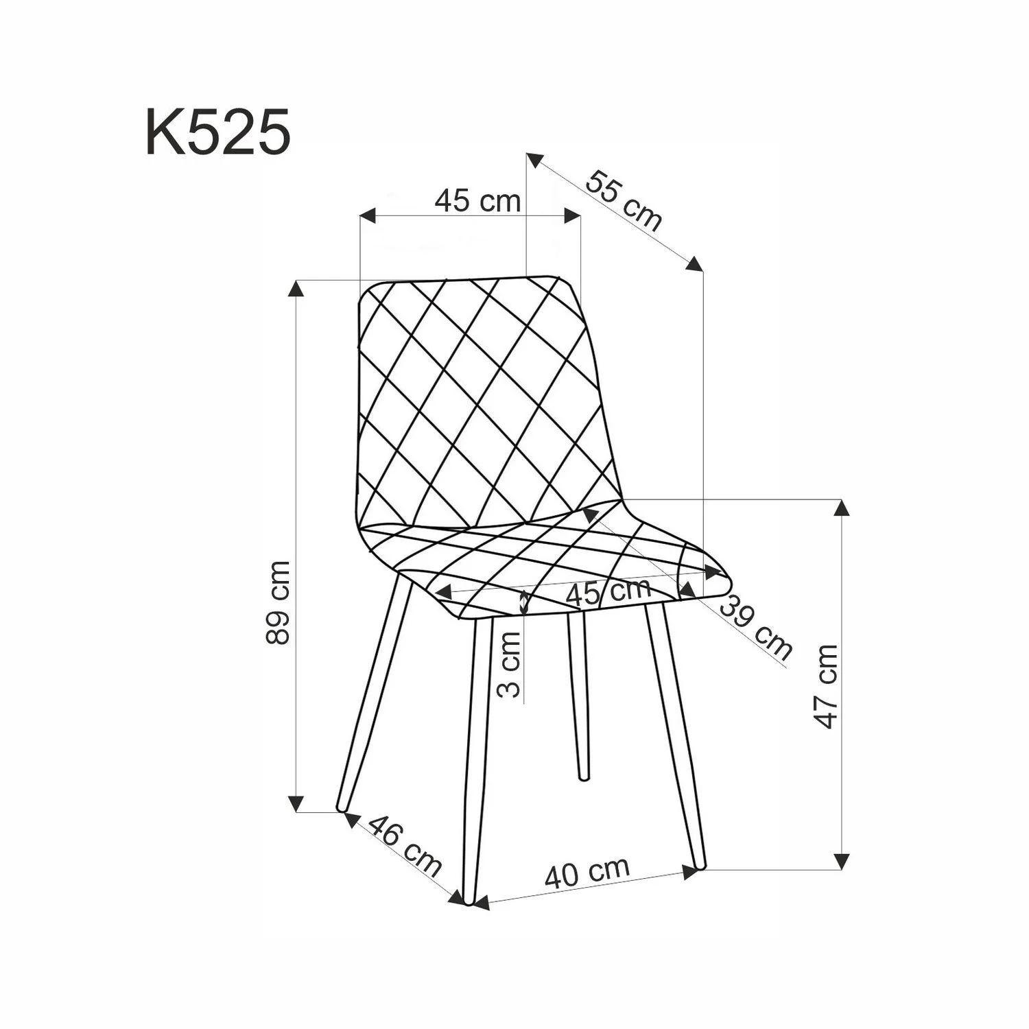 Стул HALMAR K525 горчичный/черный