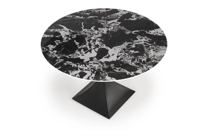 Стол обеденный HALMAR MANUEL черный мрамор/черный 120