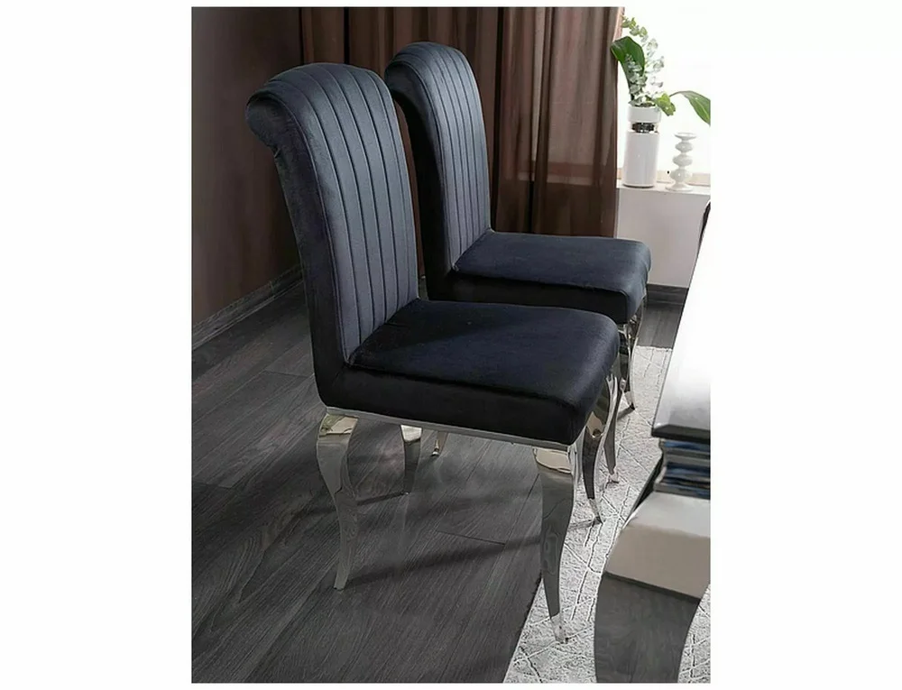 Стул SIGNAL PRINCE Velvet tap. 186 черный/хром