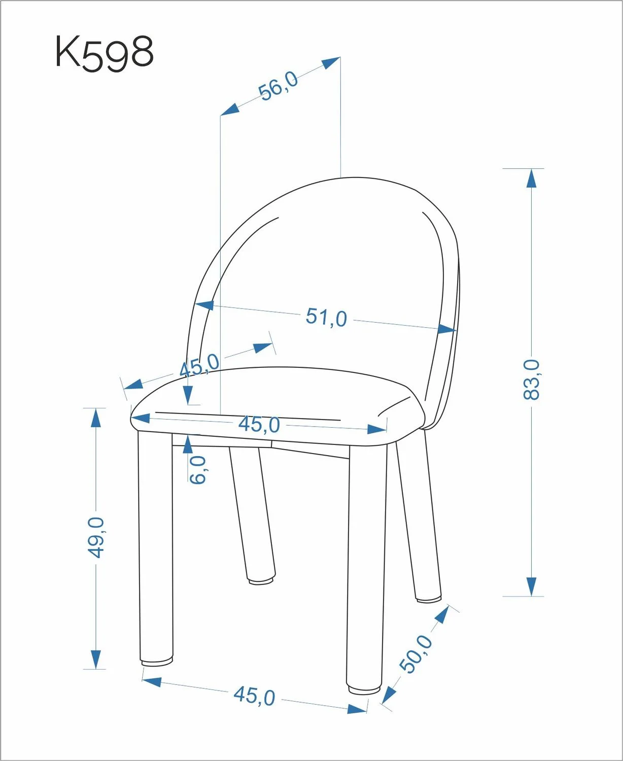 Стул HALMAR K598 бежевый