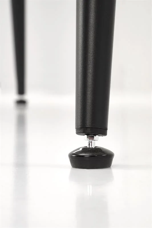 Стол обеденный HALMAR EMILIO белый мрамор/черный 140/80