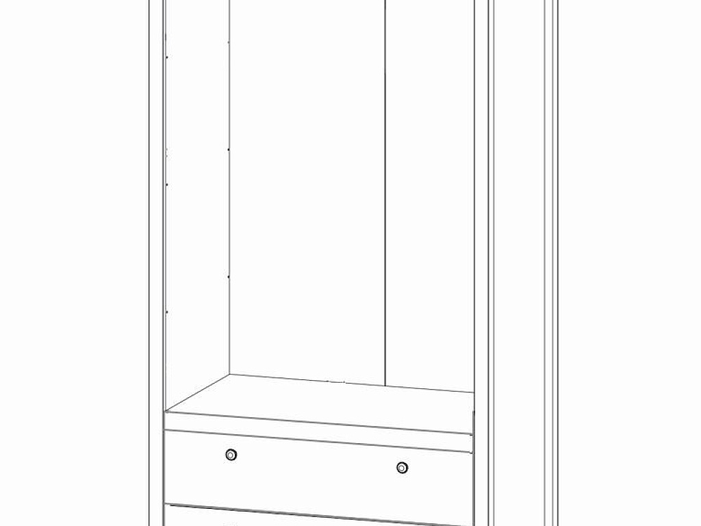 Шкаф  Ewa белая SZF2D2S/90