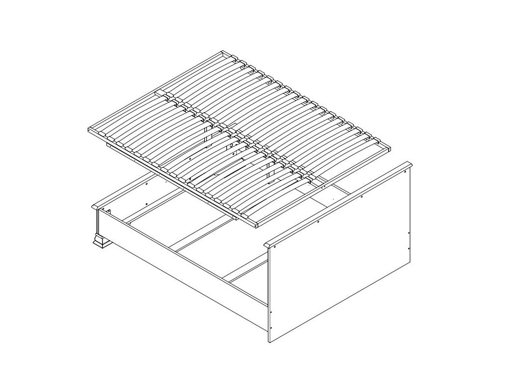 Кровать c гибким основанием  Florencia LOZ160х200
